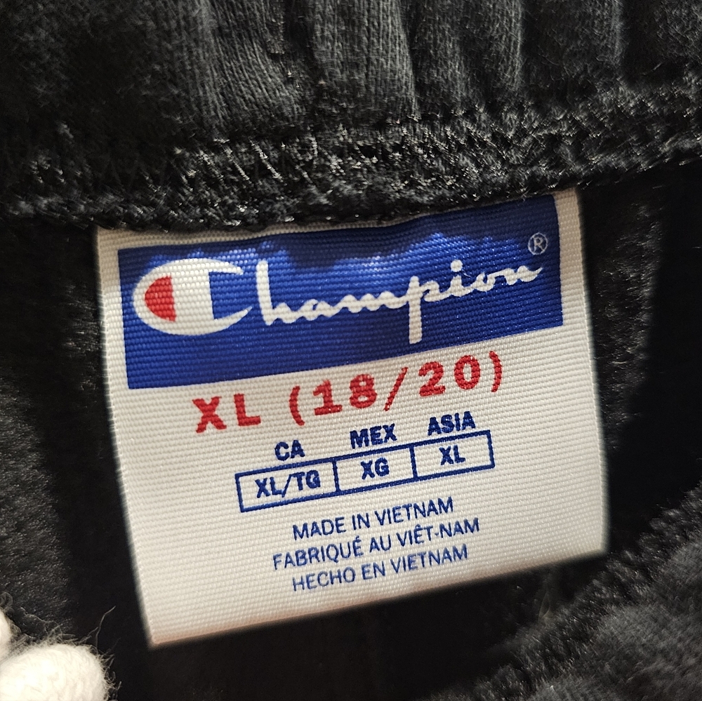 Champion Boys Black Joggers with Logo - Picture 3 of 3